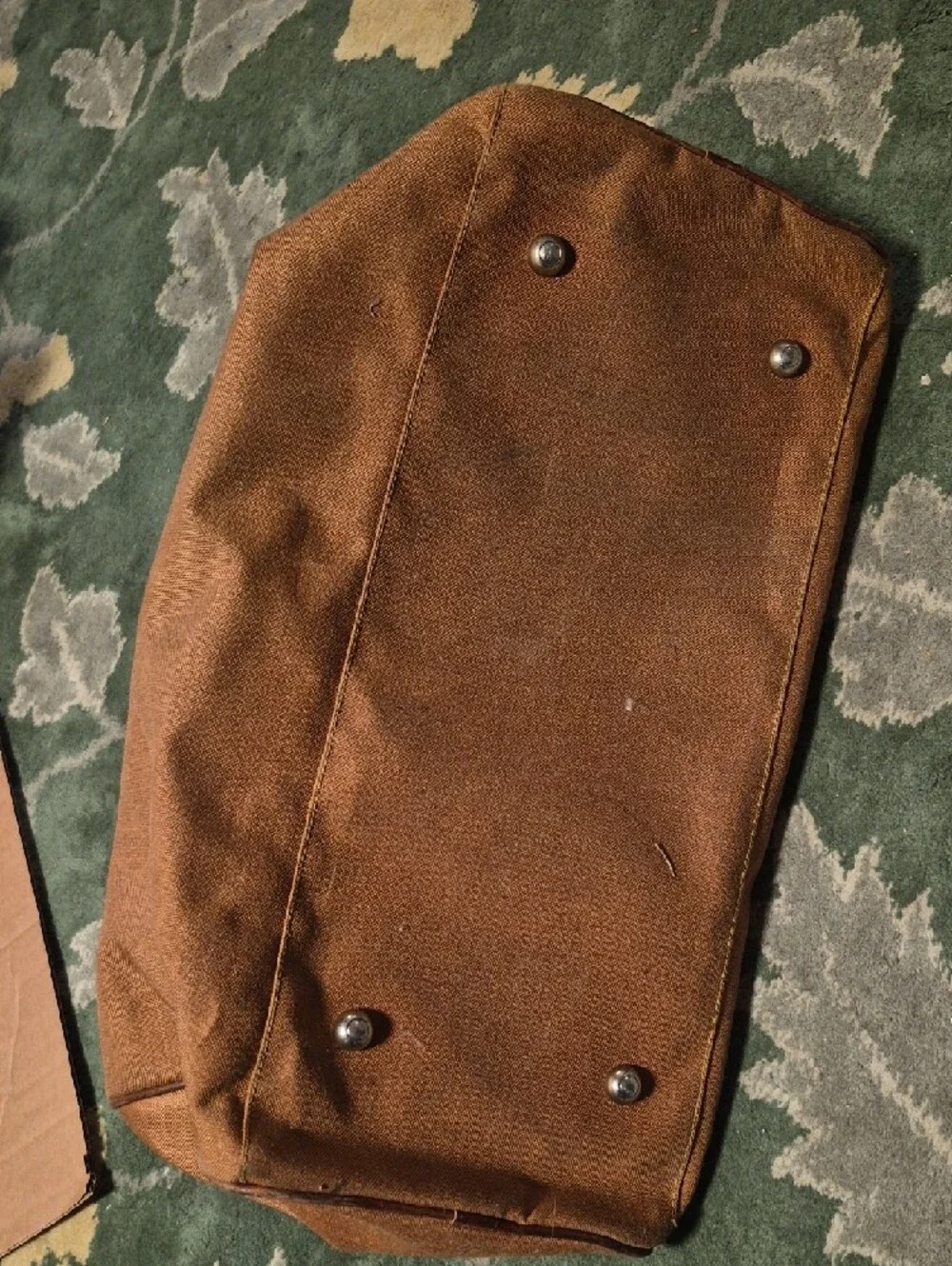 Timberland Brown Canvas Duffel with Leather Handles